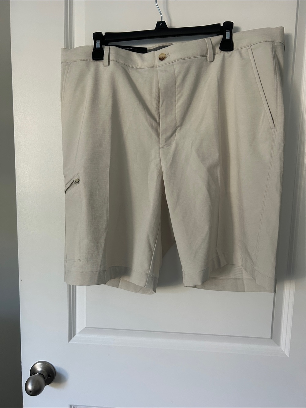 Greg Norman Collection Light Beige Hybrid Golf Shorts